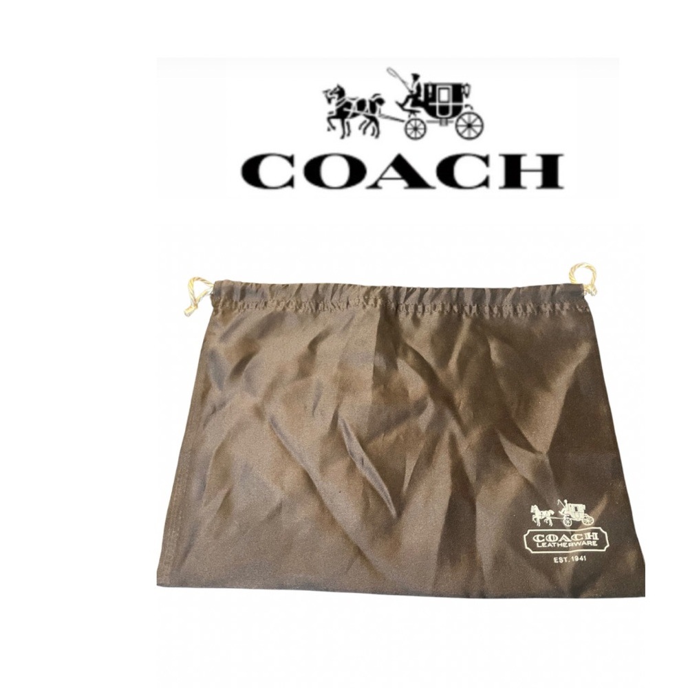 Coach Brown Drawstring Dust Bag - image 1